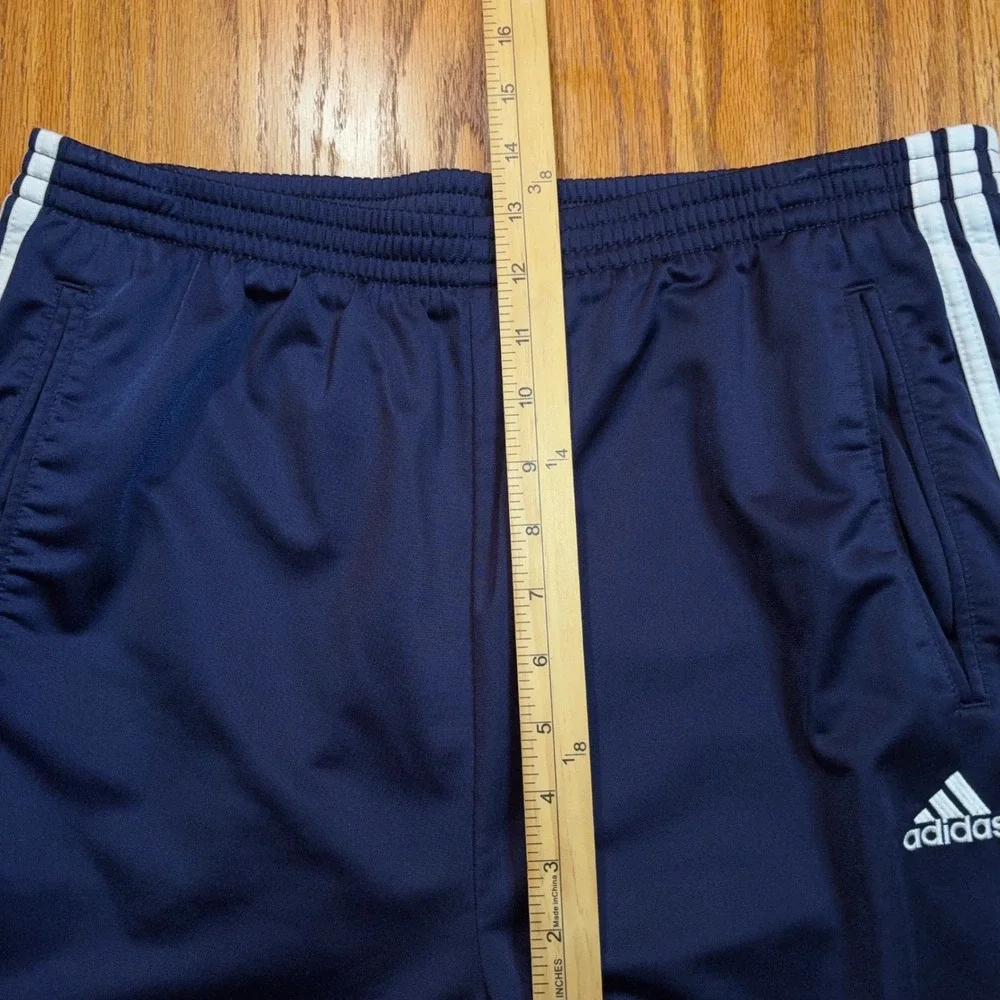 Adidas Tear Away Pants Men's Medium Snap Sweatpants Blue 3 Stripe Baggy Y2K